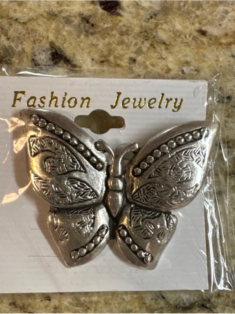 Silver Butterfly Brooch